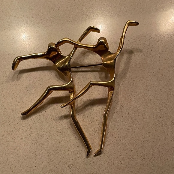 Accessories - Gold Dancer Brooch